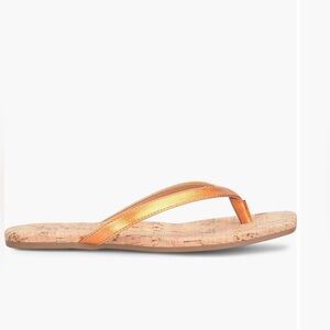 Korks Winnie Women's Metallic Flip Flop Sandals NWT
